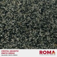 Imagem de REVESTIMENTO CRISTAL GRANITO PRETO MEDIO 23 KG - ROMA
